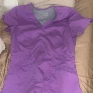 Grey's Anatomy V-Neck Purple Scrub Top